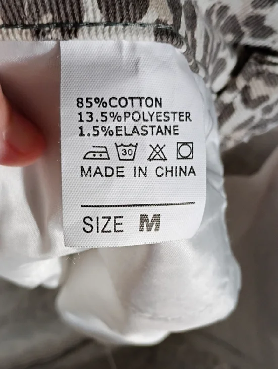 Leopard Print Wide Leg Pants - Brown/Cream - Picture 6 of 6